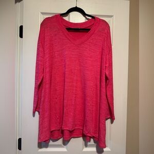 Women's Pink V-Neck sweater M